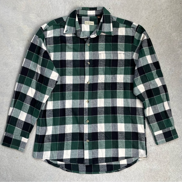 Green flannel button up shirt - size M - Picture 1 of 5